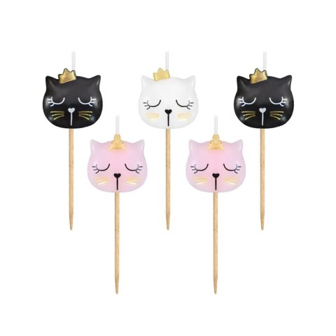 Świeczka urodzinowa pikery kotek 5 sztuk Godan (PF-SPKI)