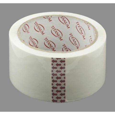 Taśma pakowa 48x66 [mm x yd] biała Titanum