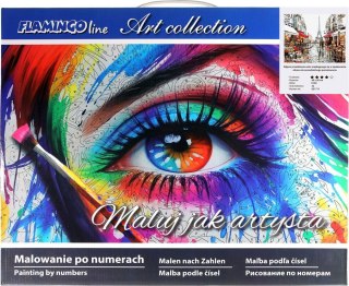 Zestaw kreatywny Malowanie po numerach 40x50cm Paryż Flamingo Line (FC50)