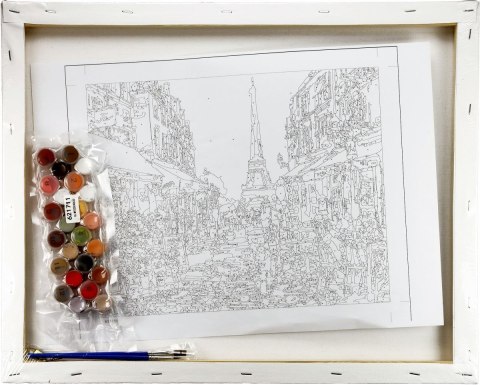 Zestaw kreatywny Malowanie po numerach 40x50cm Paryż Flamingo Line (FC50)