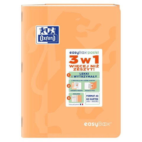 Zeszyt EASYBOOK PASTEL A5 60k. 90g linia Oxford (400161236)