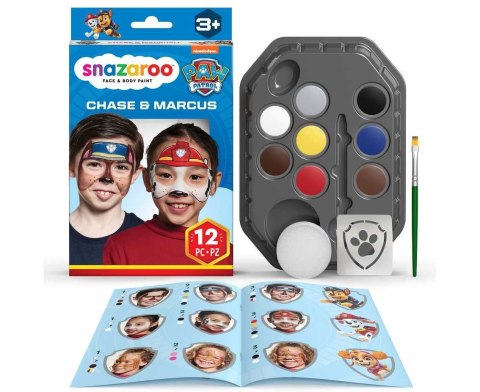 Farba do malowania twarzy Chase i Marshall Psi Patrol 8 kolor. Snazaroo (1172199)