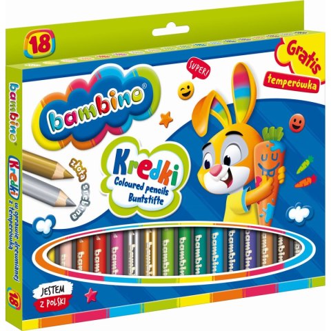 Kredki ołówkowe Bambino 18 kol. St.Majewski