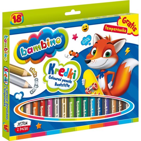 Kredki ołówkowe Bambino 18 kol. St.Majewski
