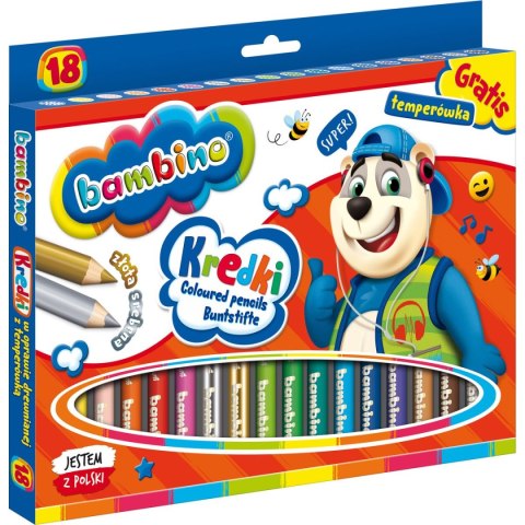 Kredki ołówkowe Bambino 18 kol. St.Majewski