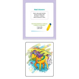 Książeczka edukacyjna Malowanka z pisakiem wodnym. Kucyki Aksjomat (3196)