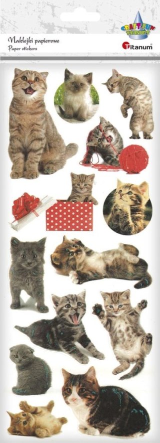 Naklejka (nalepka) Craft-Fun Series papierowe koty Titanum (1004323-3)