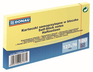 Notes samoprzylepny (karteczki) żółty jasny 100k [mm:] 127x76 Donau (7588001-11)