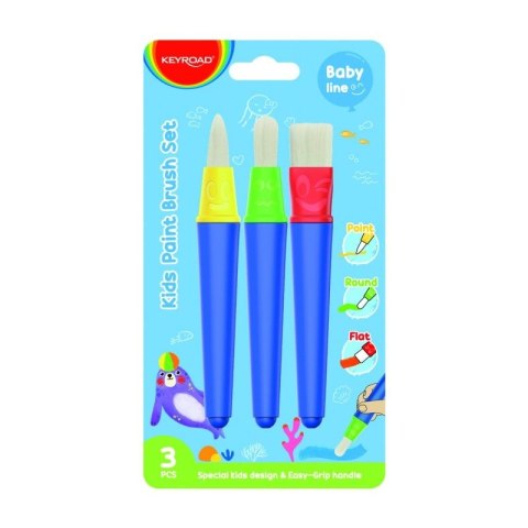 Pędzel 3 szt Keyroad (KR972329)