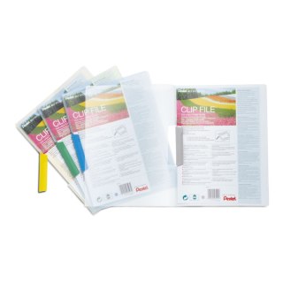 Skoroszyt z klipem A4 przezroczysty polipropylen PP Pentel (DCB14-T)