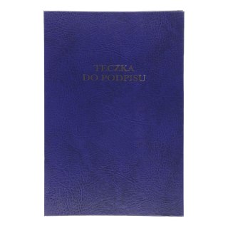 Teczka do podpisu A4 granatowy 8k. karton pokryty folią Barbara (1822201)