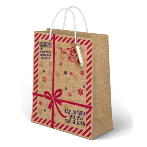 Torba prezentowa torebka ozdobna Bożenarodzenie Kukartka (QPS)